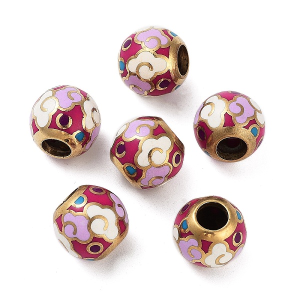 PandaHall Golden Plated Alloy Enamel European Beads, Large Hole Beads, Round with Cloud Pattern, Fuchsia, 13x11.5mm, Hole: 5.5mm..., Pink
PandaHall Golden Plated Alloy Enamel European Beads, Large Hole Beads, Round with Cloud Pattern, Fuchsia, 13x11.5mm, Hole: 5.5mm..., Pink