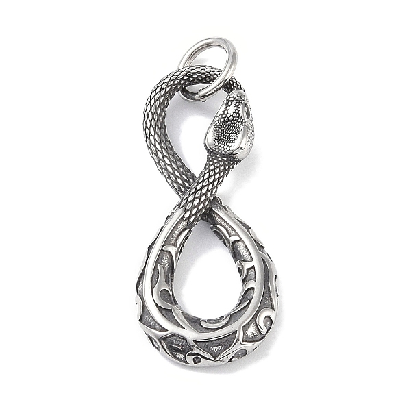 PandaHall 316 Surgical Stainless Steel Pendants, with Jump Ring, Snake Charm, Antique Silver, 42.5x18x4.5mm, Hole: 6.5mm 316 Surgical...
PandaHall 316 Surgical Stainless Steel Pendants, with Jump Ring, Snake Charm, Antique Silver, 42.5x18x4.5mm, Hole: 6.5mm 316 Surgical...