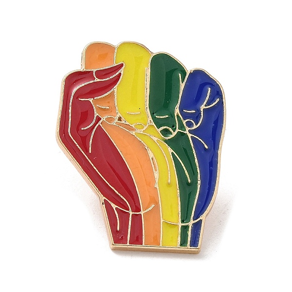 PandaHall Pride Rainbow Theme Enamel Pins, Light Gold Alloy Badge for Backpack Clothes, Colorful, Fist, 25x20x1.5mm Alloy+Enamel Palm
PandaHall Pride Rainbow Theme Enamel Pins, Light Gold Alloy Badge for Backpack Clothes, Colorful, Fist, 25x20x1.5mm Alloy+Enamel Palm