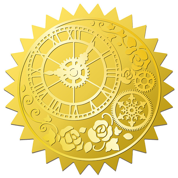 PandaHall 34 Sheets Self Adhesive Gold Foil Embossed Stickers, Round Dot Medal Decorative Decals for Envelope Card Seal, Clock, 165x211mm...
PandaHall 34 Sheets Self Adhesive Gold Foil Embossed Stickers, Round Dot Medal Decorative Decals for Envelope Card Seal, Clock, 165x211mm...