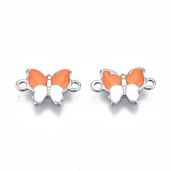 PandaHall 304 Stainless Steel Enamel Links Connectors, Nickel Free, Butterfly, Stainless Steel Color, Orange Red, 6.5x10x1mm, Hole: 1mm 304...
PandaHall 304 Stainless Steel Enamel Links Connectors, Nickel Free, Butterfly, Stainless Steel Color, Orange Red, 6.5x10x1mm, Hole: 1mm 304...
