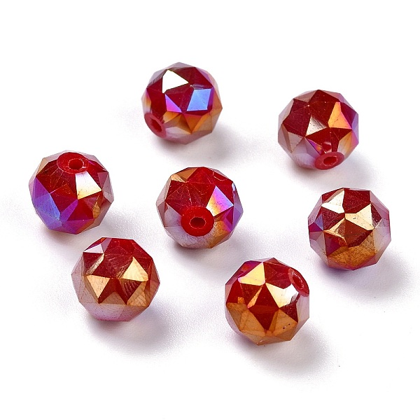 PandaHall Electroplate Opaque Glass Beads, Rainbow Plated, Faceted, Round, FireBrick, 10x9.5mm, Hole: 1.4mm Glass Round Red
PandaHall Electroplate Opaque Glass Beads, Rainbow Plated, Faceted, Round, FireBrick, 10x9.5mm, Hole: 1.4mm Glass Round Red