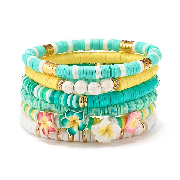 PandaHall Natural Lava Rock & Handmade Polymer Clay Heishi Stretch Bracelets Set, Stone Preppy Bracelets with Plumeria Flower for Women..., Multicolor
PandaHall Natural Lava Rock & Handmade Polymer Clay Heishi Stretch Bracelets Set, Stone Preppy Bracelets with Plumeria Flower for Women..., Multicolor