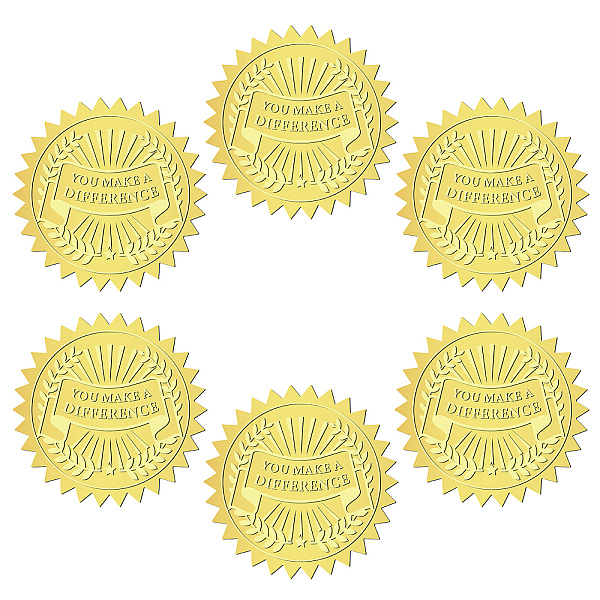 PandaHall CRASPIRE 144Pcs Gold Foil Embossed Stickers You Make a Difference 2 Inch Certificate Embossed Sealing Decal Round Label Self...
PandaHall CRASPIRE 144Pcs Gold Foil Embossed Stickers You Make a Difference 2 Inch Certificate Embossed Sealing Decal Round Label Self...