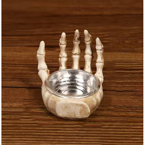 PandaHall Halloween Theme Resin Candle Holder, Skeleton Hand, Palm, 5.5x6x5.5cm Resin Palm
PandaHall Halloween Theme Resin Candle Holder, Skeleton Hand, Palm, 5.5x6x5.5cm Resin Palm