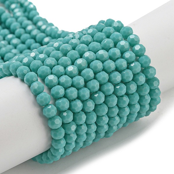 PandaHall Opaque Glass Beads Stands, Faceted(32 Facets), Round, Turquoise, 4mm, Hole: 0.7mm, about 87~93pcs/strand, 32~33cm Glass Round..., Green
PandaHall Opaque Glass Beads Stands, Faceted(32 Facets), Round, Turquoise, 4mm, Hole: 0.7mm, about 87~93pcs/strand, 32~33cm Glass Round..., Green