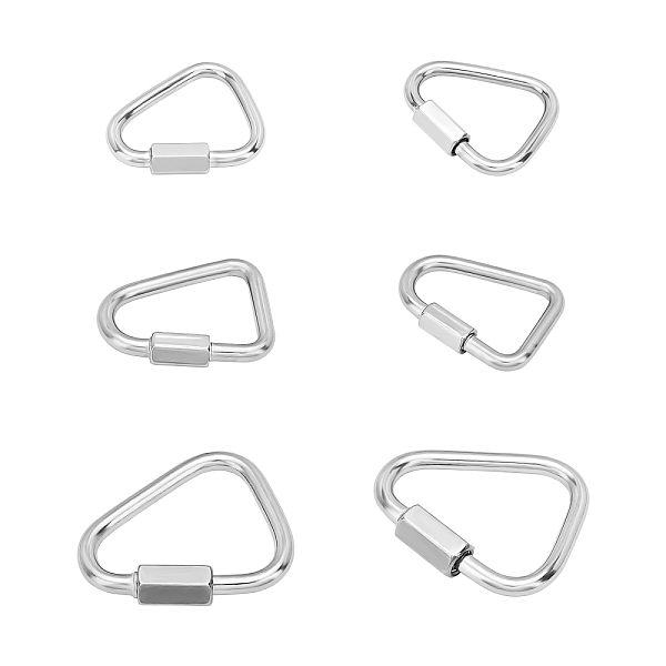 PandaHall Unicraftale Stainless Steel Screw Carabiner Lock Charms, Triangle, Stainless Steel Color, 37.5~48.5x30~40.5x3.5~5mm, Screw...
PandaHall Unicraftale Stainless Steel Screw Carabiner Lock Charms, Triangle, Stainless Steel Color, 37.5~48.5x30~40.5x3.5~5mm, Screw...