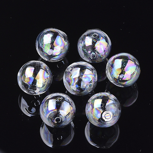 PandaHall Handmade Blown Glass Globe Beads, AB Color Plated, Round, Clear AB, 12x11mm, Hole: 1~1.5mm Glass Round White
PandaHall Handmade Blown Glass Globe Beads, AB Color Plated, Round, Clear AB, 12x11mm, Hole: 1~1.5mm Glass Round White