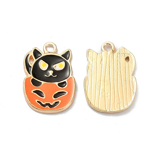 PandaHall Halloween Light Gold Tone Alloy Enamel Pendants, Pumpkin with Demon Charm, Orange, 22x15x1.5mm, Hole: 2mm Alloy+Enamel Pumpkin...
PandaHall Halloween Light Gold Tone Alloy Enamel Pendants, Pumpkin with Demon Charm, Orange, 22x15x1.5mm, Hole: 2mm Alloy+Enamel Pumpkin...