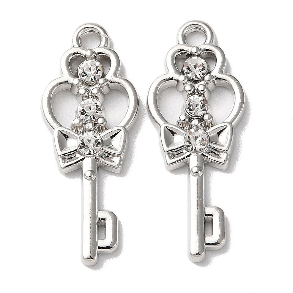 PandaHall Eco-Friendly Alloy Pendants, with Glass, Heart with Key, Platinum, Clear, 25.5x10x2.5mm, Hole: 1.8mm Alloy Key Clear
PandaHall Eco-Friendly Alloy Pendants, with Glass, Heart with Key, Platinum, Clear, 25.5x10x2.5mm, Hole: 1.8mm Alloy Key Clear