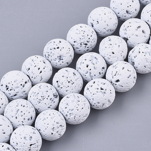PandaHall Spray Painted Natural Lava Rock Beads Strands, Round, White, 8~9mm, Hole: 0.7mm, about 47~48pcs/Strand, 15.75 inch(40cm) Lava Rock...
PandaHall Spray Painted Natural Lava Rock Beads Strands, Round, White, 8~9mm, Hole: 0.7mm, about 47~48pcs/Strand, 15.75 inch(40cm) Lava Rock...