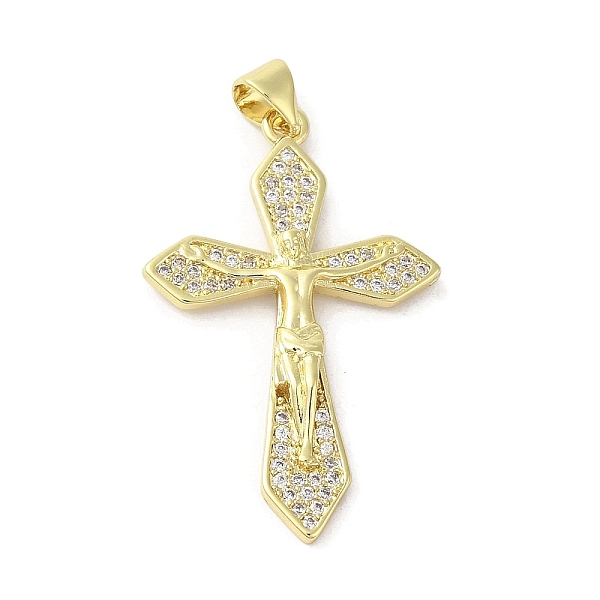 PandaHall Rack Plating Brass Micro Pave Cubic Zirconia Pendants, Cross with Jesus, Long-Lasting Plated, Cadmium Free & Lead Free, Real 18K..., Clear
PandaHall Rack Plating Brass Micro Pave Cubic Zirconia Pendants, Cross with Jesus, Long-Lasting Plated, Cadmium Free & Lead Free, Real 18K..., Clear