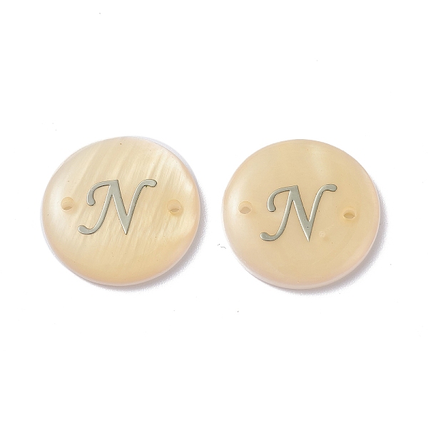 PandaHall (Defective Closeout Sale: Yellowing), Freshwater Shell Links Connectors, with Platinum Brass Findings, Flat Round with Letter..., Orange
PandaHall (Defective Closeout Sale: Yellowing), Freshwater Shell Links Connectors, with Platinum Brass Findings, Flat Round with Letter..., Orange