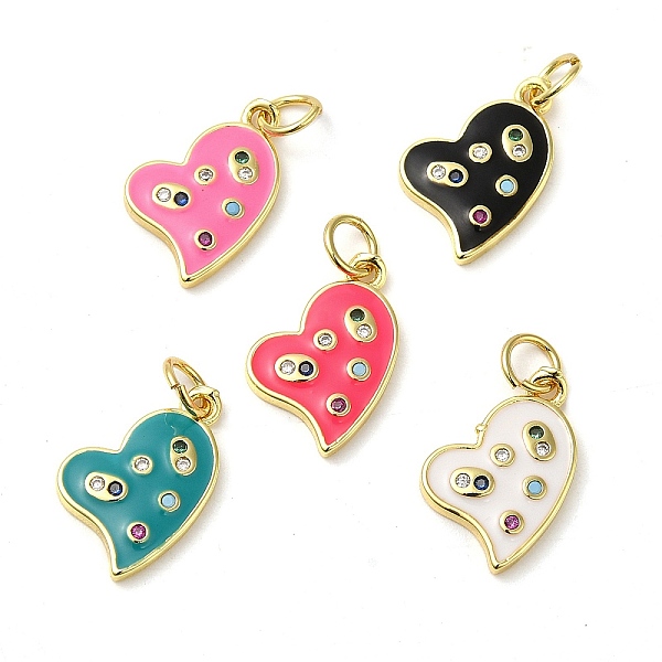 PandaHall Rack Plating Brass Pendants, with Enamel and Cubic Zirconia, Lead Free & Cadmium Free, Real 18K Gold Plated, Heart, Mixed Color..., Multicolor
PandaHall Rack Plating Brass Pendants, with Enamel and Cubic Zirconia, Lead Free & Cadmium Free, Real 18K Gold Plated, Heart, Mixed Color..., Multicolor