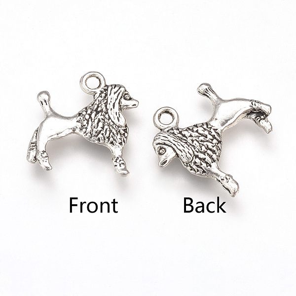 PandaHall Tibetan Style Alloy Puppy Pendants, Poodle Dog Charms, Cadmium Free & Lead Free, Antique Silver, 18x17x2mm, Hole: 2mm, about...
PandaHall Tibetan Style Alloy Puppy Pendants, Poodle Dog Charms, Cadmium Free & Lead Free, Antique Silver, 18x17x2mm, Hole: 2mm, about...