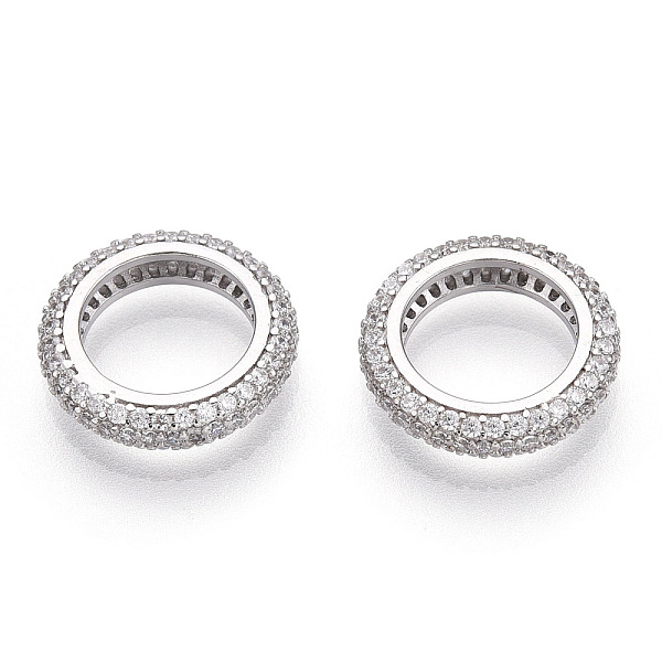 PandaHall Rhodium Plated 925 Sterling Silver Micro Pave Cubic Zirconia Charms, Ring, Nickel Free, Real Platinum Plated, 12x2.5mm, Inner..., Clear
PandaHall Rhodium Plated 925 Sterling Silver Micro Pave Cubic Zirconia Charms, Ring, Nickel Free, Real Platinum Plated, 12x2.5mm, Inner..., Clear