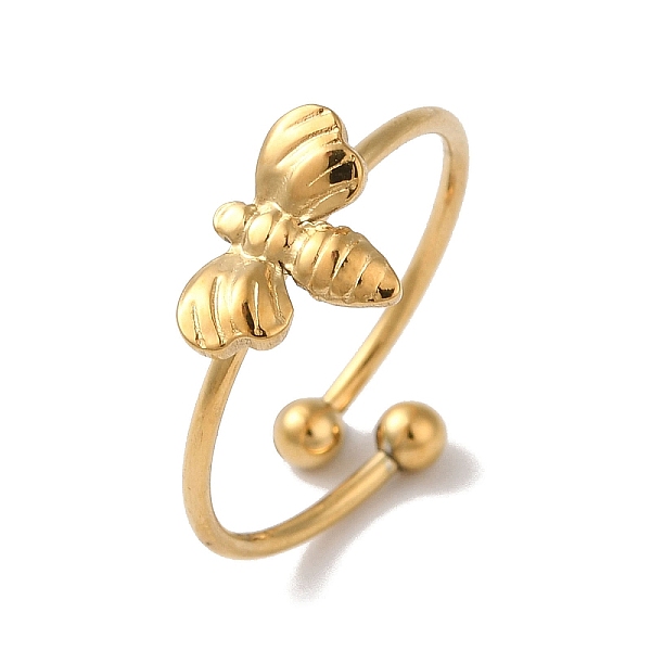 PandaHall Ion Plating(IP) 304 Stainless Steel Bee Open Cuff Rings for Women, Golden, 8x11mm 304 Stainless Steel Bees
PandaHall Ion Plating(IP) 304 Stainless Steel Bee Open Cuff Rings for Women, Golden, 8x11mm 304 Stainless Steel Bees
