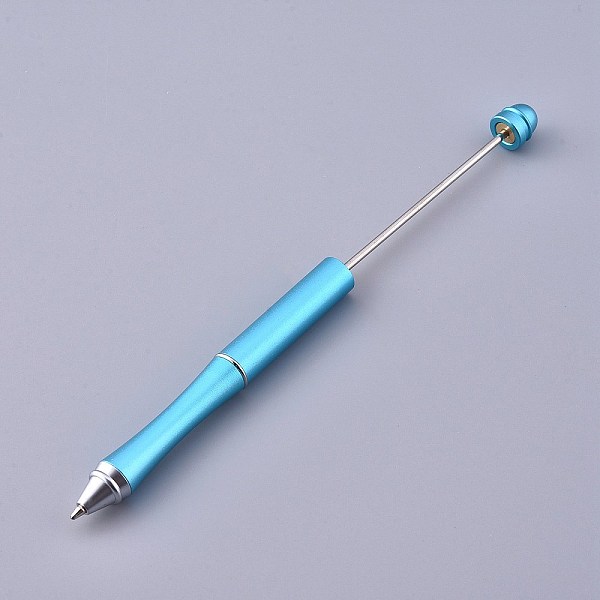 PandaHall Plastic Beadable Pens, Shaft Black Ink Ballpoint Pen, for DIY Pen Decoration, Deep Sky Blue, 157x10mm, The Middle Pole: 2mm Brass
PandaHall Plastic Beadable Pens, Shaft Black Ink Ballpoint Pen, for DIY Pen Decoration, Deep Sky Blue, 157x10mm, The Middle Pole: 2mm Brass