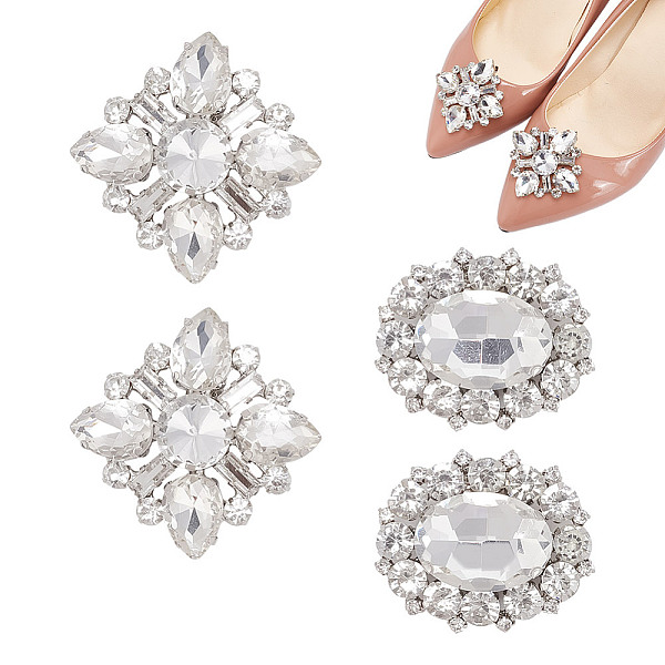 PandaHall ARRICRAFT 2 Pairs 2 Style Glass Rhinestone Shoe Decorations, Removable Iron Shoe Buckle Clip, Crystal, 39~53.5x46.5~53.5x12~14mm..., Clear
PandaHall ARRICRAFT 2 Pairs 2 Style Glass Rhinestone Shoe Decorations, Removable Iron Shoe Buckle Clip, Crystal, 39~53.5x46.5~53.5x12~14mm..., Clear
