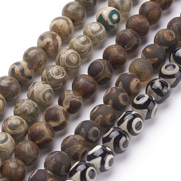 PandaHall Tibetan Style dZi Beads, Natural Agate, Dyed, Round, Mixed Color, 8mm Tibetan Agate Round Multicolor
PandaHall Tibetan Style dZi Beads, Natural Agate, Dyed, Round, Mixed Color, 8mm Tibetan Agate Round Multicolor