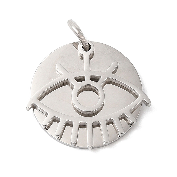 PandaHall 304 Stainless Steel Pendants, with Jump Ring, Flat Round & Eye Charm, Stainless Steel Color, 22x18x2.5mm, Hole: 4mm 304 Stainless...
PandaHall 304 Stainless Steel Pendants, with Jump Ring, Flat Round & Eye Charm, Stainless Steel Color, 22x18x2.5mm, Hole: 4mm 304 Stainless...