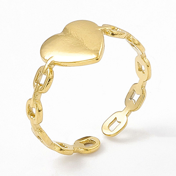 PandaHall Ion Plating(IP) 304 Stainless Steel Heart Open Cuff Rings for Women, Real 18K Gold Plated, Inner Diameter: 17mm 304 Stainless...
PandaHall Ion Plating(IP) 304 Stainless Steel Heart Open Cuff Rings for Women, Real 18K Gold Plated, Inner Diameter: 17mm 304 Stainless...