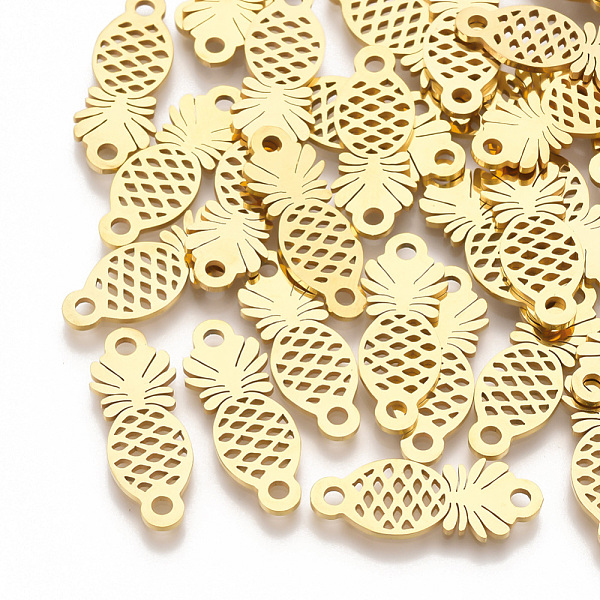 PandaHall 201 Stainless Steel Links connectors, Laser Cut Links, Pineapple, Golden, 21.5x8x1mm, Hole: 1.8mm 201 Stainless Steel Fruit
PandaHall 201 Stainless Steel Links connectors, Laser Cut Links, Pineapple, Golden, 21.5x8x1mm, Hole: 1.8mm 201 Stainless Steel Fruit