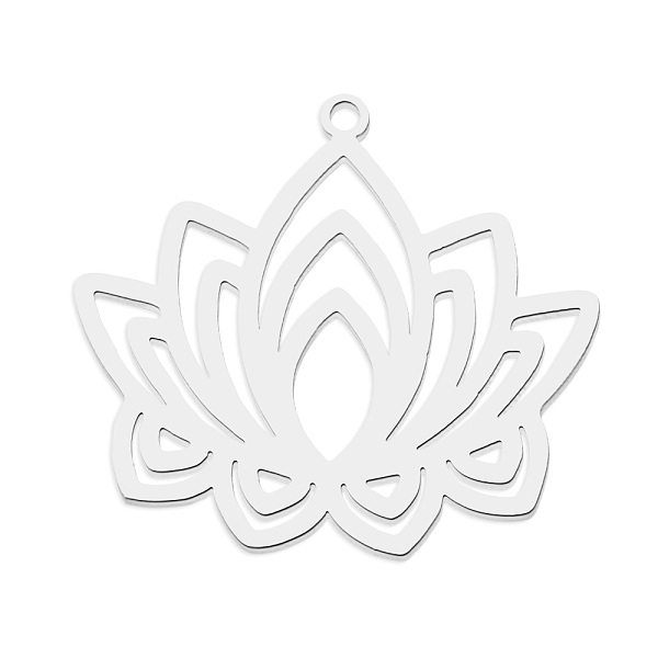 PandaHall 201 Stainless Steel Pendants, Laser Cut, Lotus Flower, Stainless Steel Color, 27x30x1mm, Hole: 1.6mm 201 Stainless Steel Flower
PandaHall 201 Stainless Steel Pendants, Laser Cut, Lotus Flower, Stainless Steel Color, 27x30x1mm, Hole: 1.6mm 201 Stainless Steel Flower