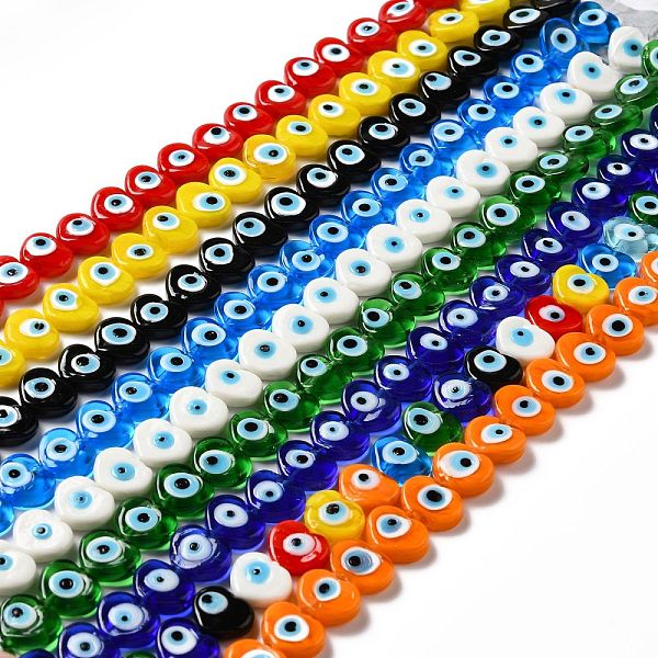 PandaHall Handmade Evil Eye Lampwork Beads Strands, Heart, Mixed Color, 11.5x14x4.5mm, Hole: 1.2mm, about 28pcs/strand, 12.40''(31.5cm)..., Multicolor
PandaHall Handmade Evil Eye Lampwork Beads Strands, Heart, Mixed Color, 11.5x14x4.5mm, Hole: 1.2mm, about 28pcs/strand, 12.40''(31.5cm)..., Multicolor