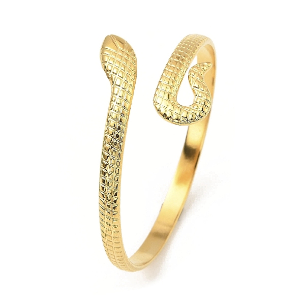 PandaHall 304 Stainless Steel Cuff Bangles, Snake, Golden, Inner Diameter: 2 inch(5.12cm) 304 Stainless Steel Snake
PandaHall 304 Stainless Steel Cuff Bangles, Snake, Golden, Inner Diameter: 2 inch(5.12cm) 304 Stainless Steel Snake