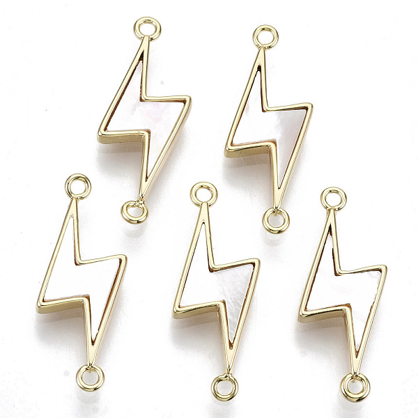 PandaHall Brass Brass Links Connectors, Long-Lasting Plated, Column, with Freshwater Shell, Nickel Free, Real 18k Gold Plated, Lightning...
PandaHall Brass Brass Links Connectors, Long-Lasting Plated, Column, with Freshwater Shell, Nickel Free, Real 18k Gold Plated, Lightning...