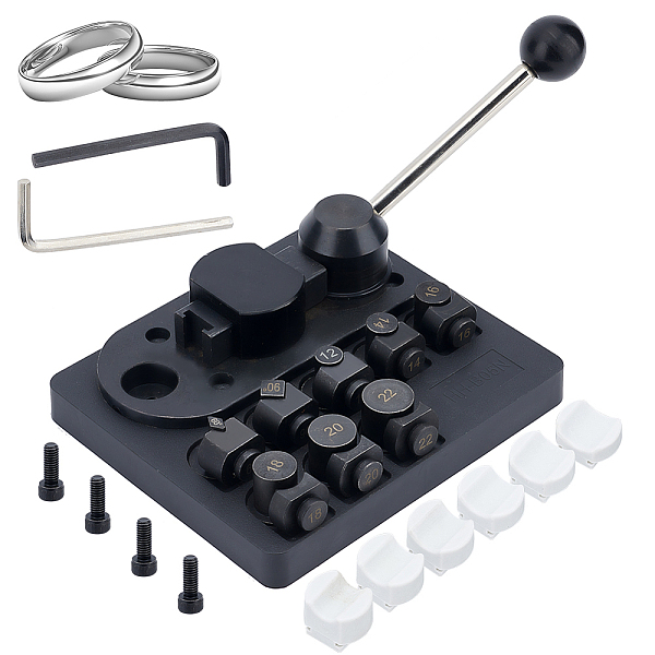 PandaHall CR Steel Jewelry Ring Bending Machine, Ring Earring Bending Tool, with Hex Key & Nylon Plastic Measuring Rings, Electrophoresis...
PandaHall CR Steel Jewelry Ring Bending Machine, Ring Earring Bending Tool, with Hex Key & Nylon Plastic Measuring Rings, Electrophoresis...