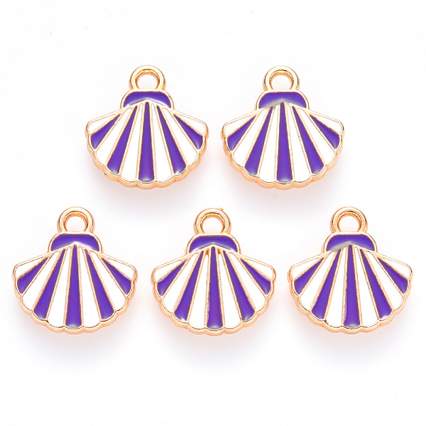 PandaHall Alloy Enamel Charms, Shell Shape, Light Gold, Blue Violet, 13x13x2mm, Hole: 1.6mm Alloy+Enamel Shell Shape Purple
PandaHall Alloy Enamel Charms, Shell Shape, Light Gold, Blue Violet, 13x13x2mm, Hole: 1.6mm Alloy+Enamel Shell Shape Purple