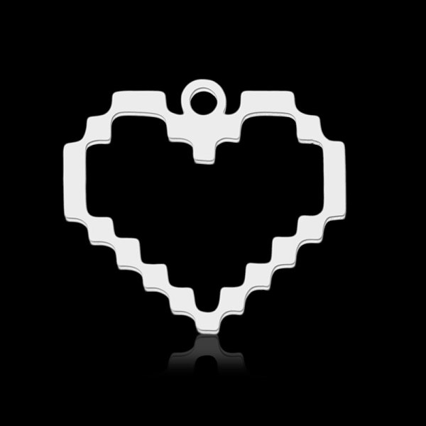 PandaHall 201 Stainless Steel Pendants, Heart, Stainless Steel Color, 16x18x1mm, Hole: 1.4mm 201 Stainless Steel Heart
PandaHall 201 Stainless Steel Pendants, Heart, Stainless Steel Color, 16x18x1mm, Hole: 1.4mm 201 Stainless Steel Heart