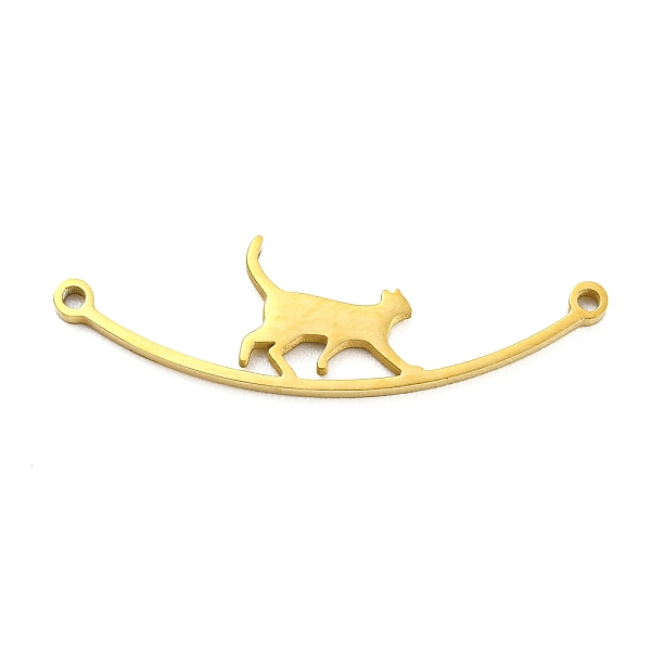 PandaHall 304 Stainless Steel Connector Charms, Walking Cat Links, Golden, 9x30.5x1mm, Hole: 1mm 304 Stainless Steel Cat Shape
PandaHall 304 Stainless Steel Connector Charms, Walking Cat Links, Golden, 9x30.5x1mm, Hole: 1mm 304 Stainless Steel Cat Shape