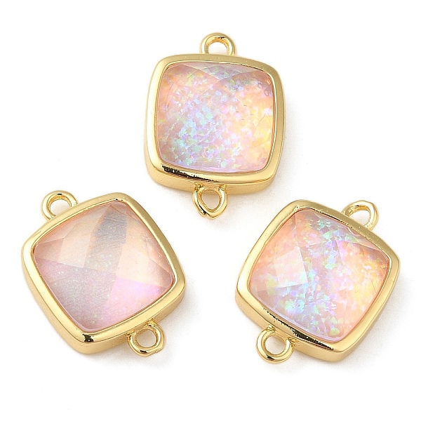 PandaHall Synthetic Opal Connector Charms, Rack Plating Brass Square Links, Golden, Pink, 16x11x5mm, Hole: 1.4mm Brass Square Pink
PandaHall Synthetic Opal Connector Charms, Rack Plating Brass Square Links, Golden, Pink, 16x11x5mm, Hole: 1.4mm Brass Square Pink