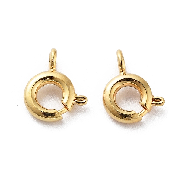PandaHall Brass Spring Ring Clasps, Real 18K Gold Plated, 7.5x5x1.5mm, Hole: 1.2mm Brass
PandaHall Brass Spring Ring Clasps, Real 18K Gold Plated, 7.5x5x1.5mm, Hole: 1.2mm Brass