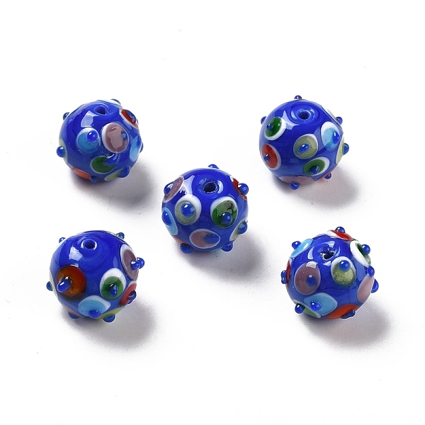 PandaHall Handmade Lampwork Beads, Round, Blue, 11x13x12.5mm, Hole: 1.6mm Lampwork Round Blue
PandaHall Handmade Lampwork Beads, Round, Blue, 11x13x12.5mm, Hole: 1.6mm Lampwork Round Blue