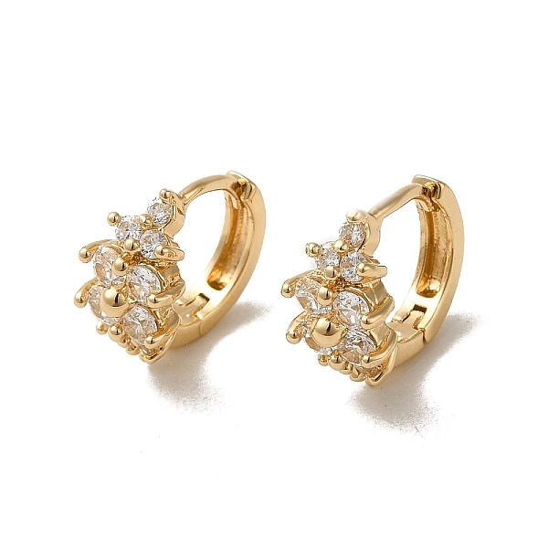 PandaHall KC Gold Plated Brass Micro Pave Cubic Zirconia Hoop Earring, Flower, 14x8mm Brass Flower Clear
PandaHall KC Gold Plated Brass Micro Pave Cubic Zirconia Hoop Earring, Flower, 14x8mm Brass Flower Clear