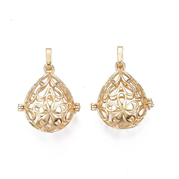 PandaHall Rack Plating Brass Locket Pendants, Cadmium Free & Lead Free, Teardrop with Flower, Hollow, Golden, 30.5x27x19mm, Hole: 3x8mm...
PandaHall Rack Plating Brass Locket Pendants, Cadmium Free & Lead Free, Teardrop with Flower, Hollow, Golden, 30.5x27x19mm, Hole: 3x8mm...