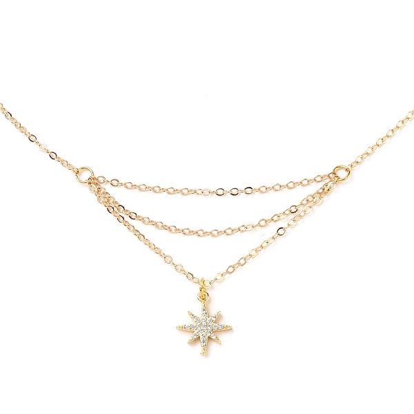 PandaHall Brass Micro Pave Clear Cubic Zirconia Pendant Necklace, with 304 Stainless Steel Lobster Claw Clasps, Star, Golden, 17 inch(44cm)...
PandaHall Brass Micro Pave Clear Cubic Zirconia Pendant Necklace, with 304 Stainless Steel Lobster Claw Clasps, Star, Golden, 17 inch(44cm)...