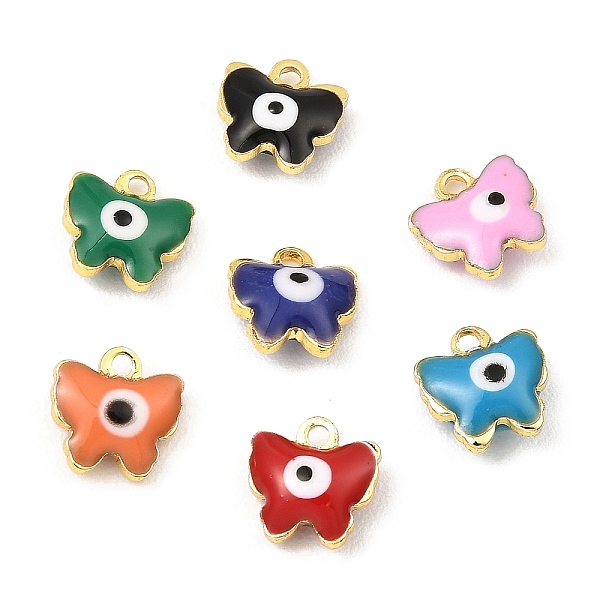 PandaHall Brass Enamel Charms, Real 18K Gold Plated, Long-Lasting Plated, Lead Free & Cadmium Free, Butterfly with Evil Eye Charm, Mixed..., Multicolor
PandaHall Brass Enamel Charms, Real 18K Gold Plated, Long-Lasting Plated, Lead Free & Cadmium Free, Butterfly with Evil Eye Charm, Mixed..., Multicolor