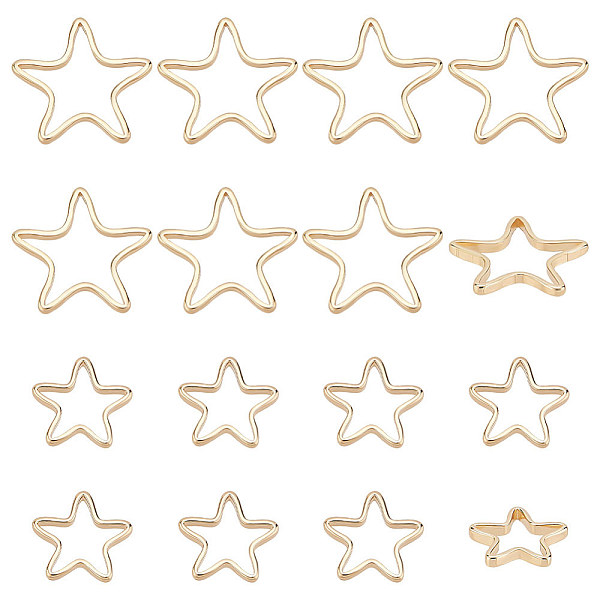 PandaHall BENECREAT 32Pcs 2 Style Brass Linking Rings, Real 14K Gold Plated, Star, 7~10.5x7.5~11x1mm, Inner Diameter: 6~9x6.2~9mm...
PandaHall BENECREAT 32Pcs 2 Style Brass Linking Rings, Real 14K Gold Plated, Star, 7~10.5x7.5~11x1mm, Inner Diameter: 6~9x6.2~9mm...