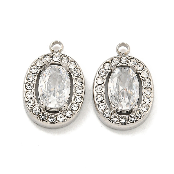 PandaHall Vacuum Plating 304 Stainless Steel Pendants, with Cubic Zirconia and Rhinestone, Oval, Stainless Steel Color, 12x8.5x3.5mm, Hole..., Clear
PandaHall Vacuum Plating 304 Stainless Steel Pendants, with Cubic Zirconia and Rhinestone, Oval, Stainless Steel Color, 12x8.5x3.5mm, Hole..., Clear