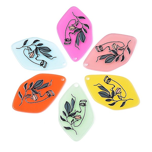 PandaHall Translucent Cellulose Acetate(Resin) Pendants, 3D Printed, Leaf with Woman, Mixed Color, 45.5x27.5x2mm, Hole: 1.5mm Cellulose..., Multicolor
PandaHall Translucent Cellulose Acetate(Resin) Pendants, 3D Printed, Leaf with Woman, Mixed Color, 45.5x27.5x2mm, Hole: 1.5mm Cellulose..., Multicolor