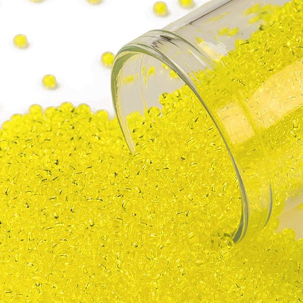 PandaHall TOHO Round Seed Beads, Japanese Seed Beads, (12) Transparent Lemon, 15/0, 1.5mm, Hole: 0.7mm, about 3000pcs/10g Glass Yellow
PandaHall TOHO Round Seed Beads, Japanese Seed Beads, (12) Transparent Lemon, 15/0, 1.5mm, Hole: 0.7mm, about 3000pcs/10g Glass Yellow