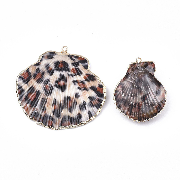 PandaHall Spray Paint & Electroplate Sea Shell Pendants, with Iron Findings, Light Gold, Colorful, 41~55x33~53x3~7mm, Hole: 2mm Other Sea...
PandaHall Spray Paint & Electroplate Sea Shell Pendants, with Iron Findings, Light Gold, Colorful, 41~55x33~53x3~7mm, Hole: 2mm Other Sea...