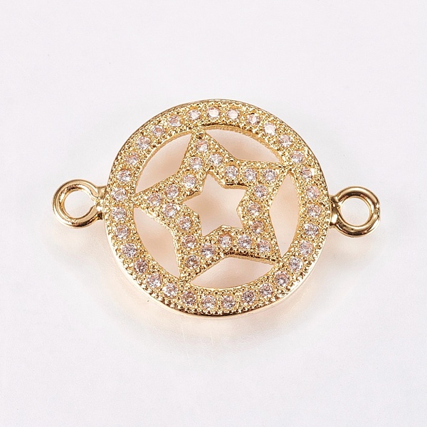 PandaHall Brass Micro Pave Cubic Zirconia Pentacle Links, Clear, Nickel Free & Lead Free & Cadmium Free, Flat Round with Star, Colorful...
PandaHall Brass Micro Pave Cubic Zirconia Pentacle Links, Clear, Nickel Free & Lead Free & Cadmium Free, Flat Round with Star, Colorful...