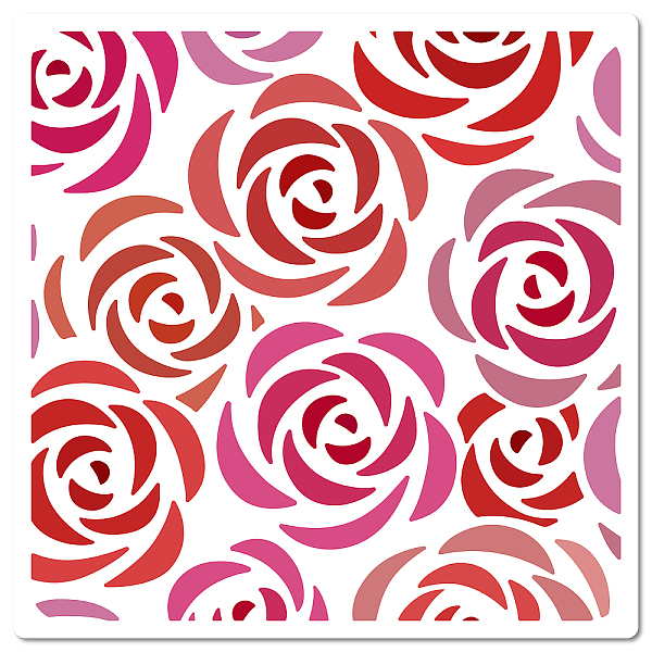 PandaHall PET Plastic Hollow Out Drawing Painting Stencils Templates, Square, Rose Pattern, 18x18cm Plastic Flower
PandaHall PET Plastic Hollow Out Drawing Painting Stencils Templates, Square, Rose Pattern, 18x18cm Plastic Flower