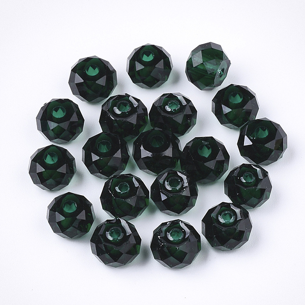 PandaHall Transparent Resin Beads, Faceted, Rondelle, Dark Green, 7.5~8x5~5.5mm, Hole: 1.5mm Resin Rondelle Green
PandaHall Transparent Resin Beads, Faceted, Rondelle, Dark Green, 7.5~8x5~5.5mm, Hole: 1.5mm Resin Rondelle Green
